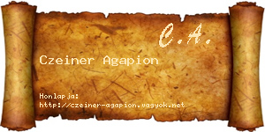 Czeiner Agapion névjegykártya